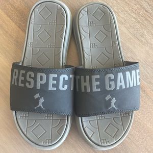 ⚾️ Baseballism ✨Retired✨Respect the Game Scorebook Slides Mens Sz 8